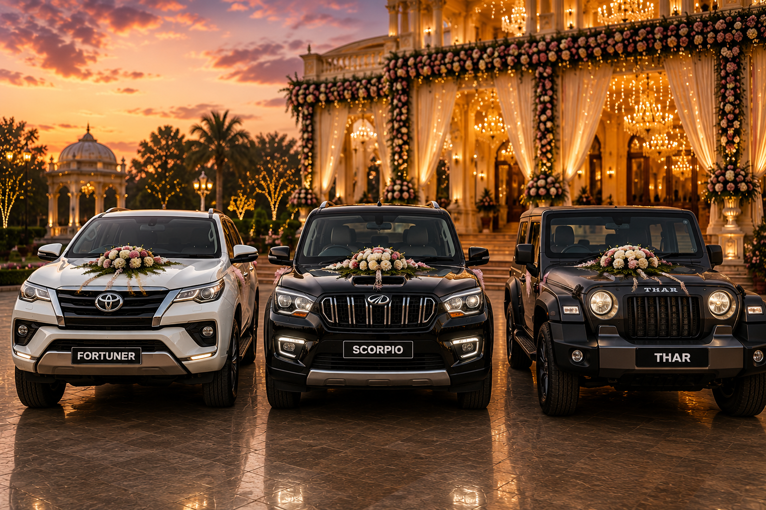 SUV wedding transport